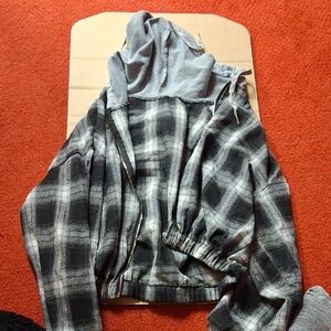 Plaid Zip-Up Hoodie